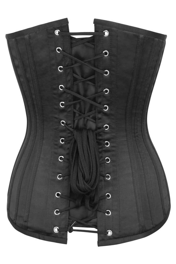 Marise Black Satin Overbust Corset