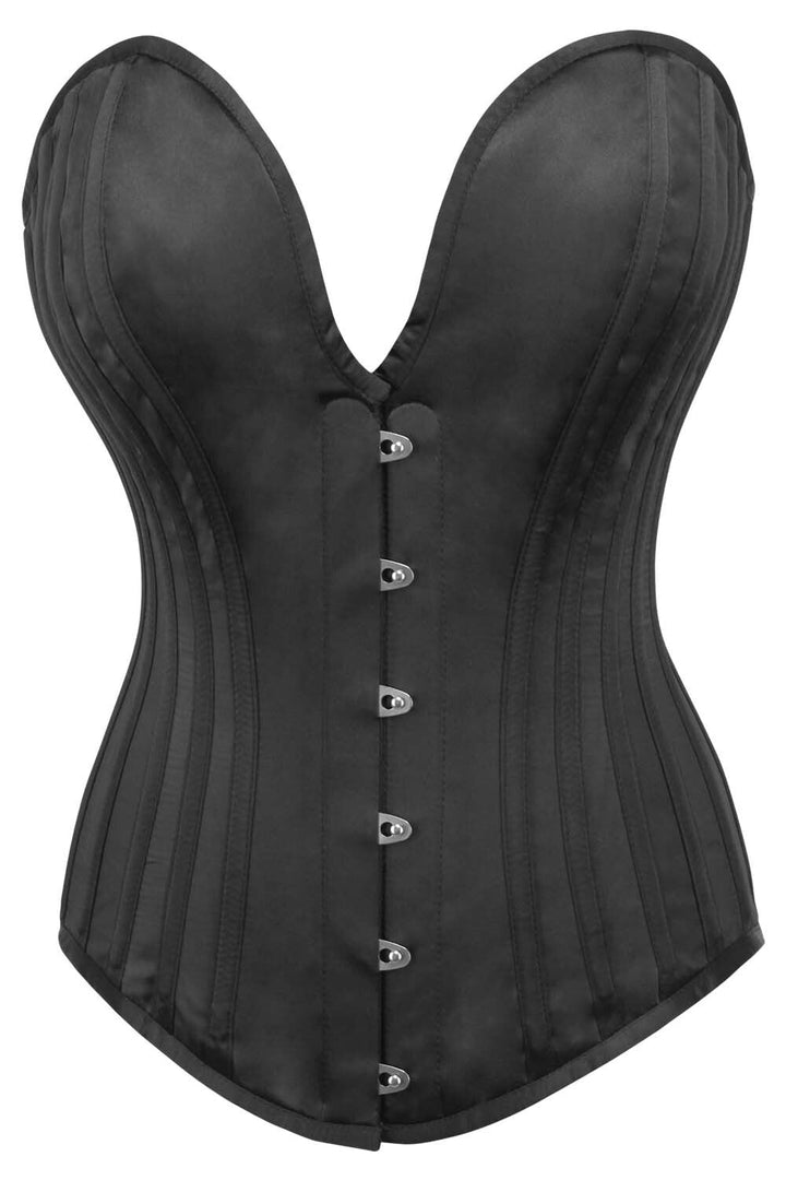 Marise Black Satin Overbust Corset