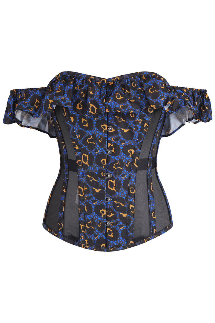 Brandyce Leopard Off Shoulder Corset