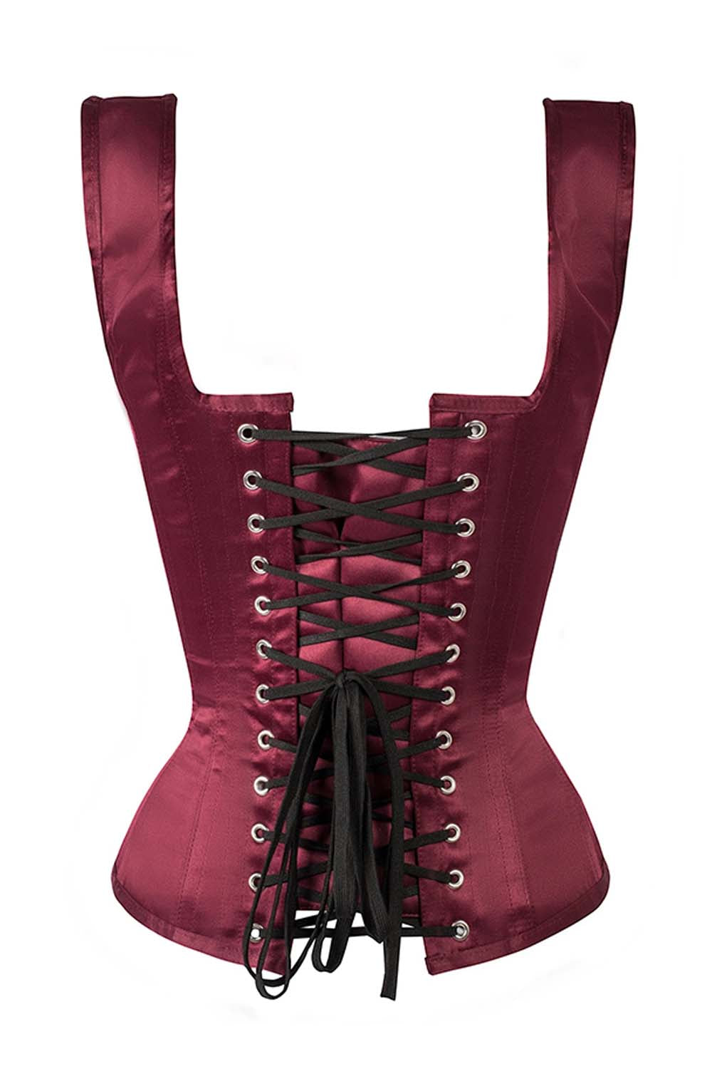 Lavita Burgundy Satin Overbust Corset