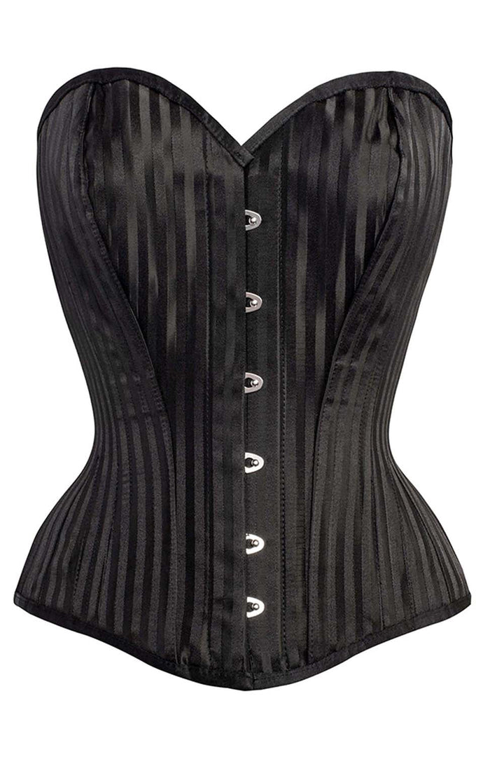 Shakeera Black Brocade Waist Training Overbust Corset