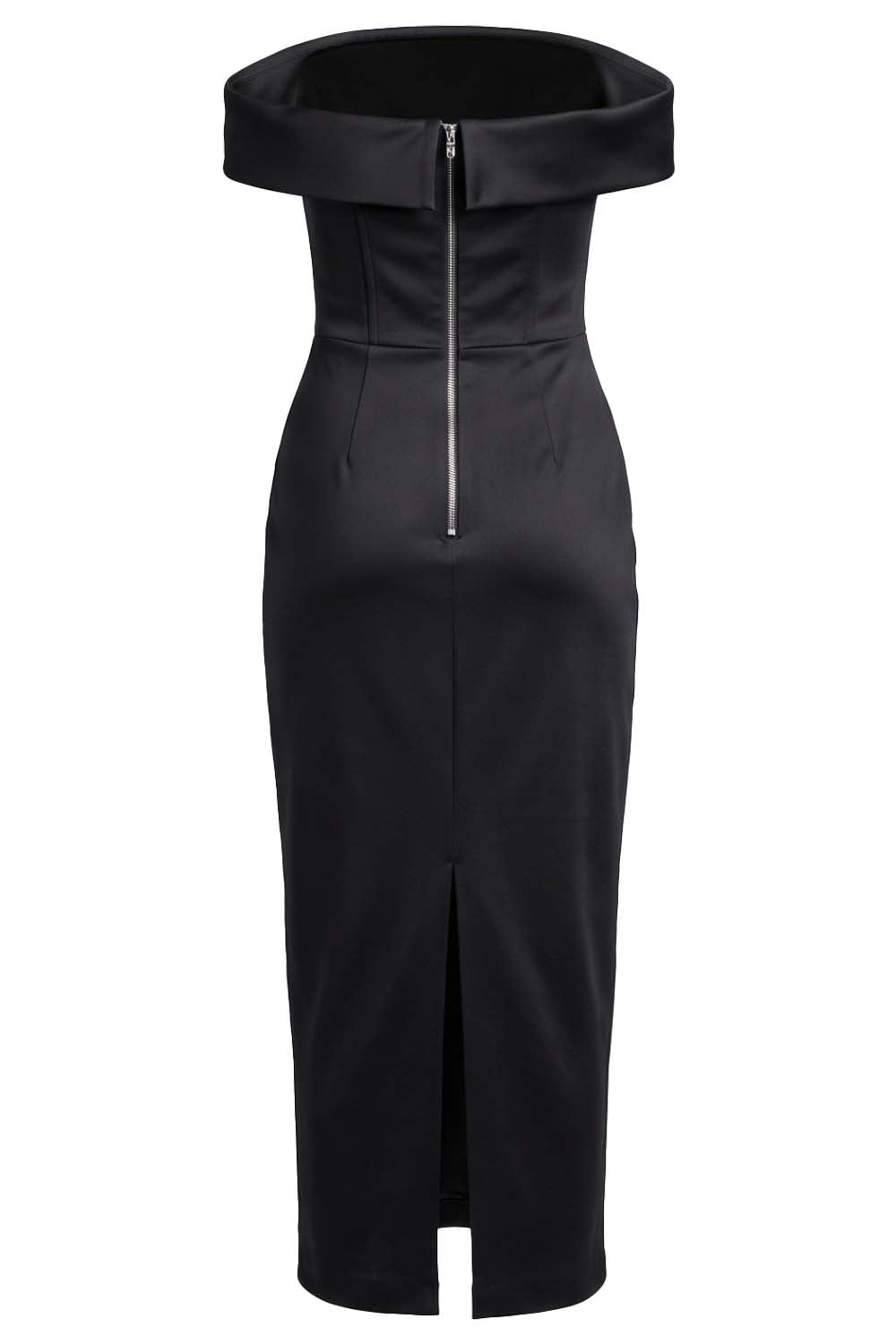 CELESTINE strapless column evening dress on model - back view