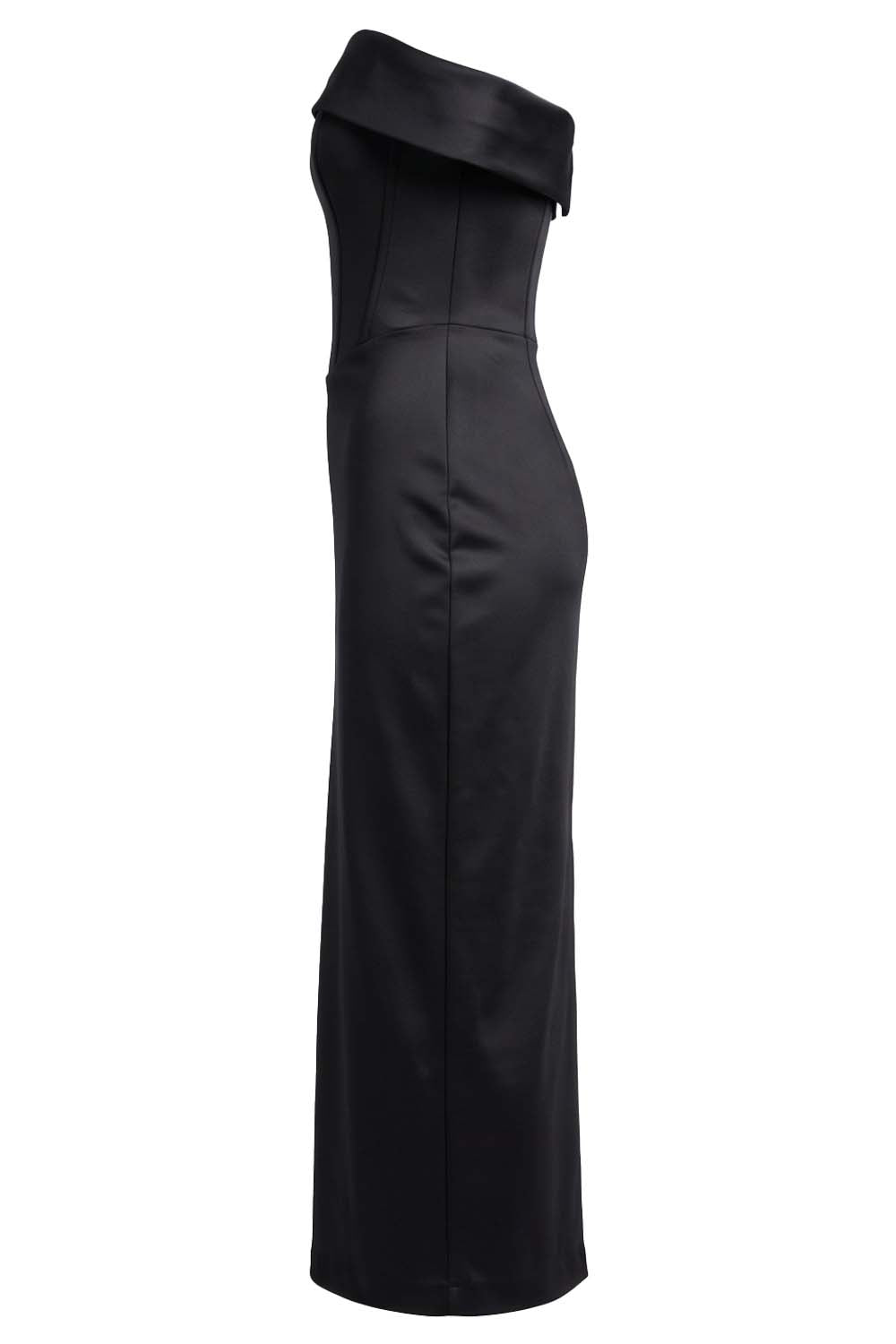 CELESTINE strapless column evening dress on model - side view