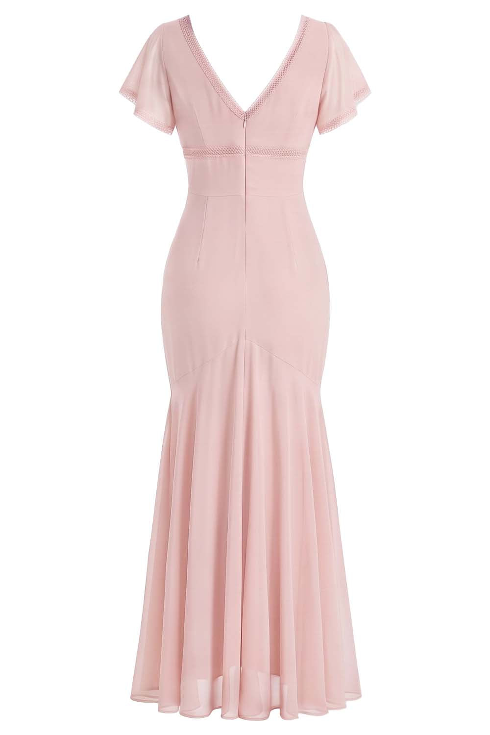 FLORENCE georgette tea dress on model - back view