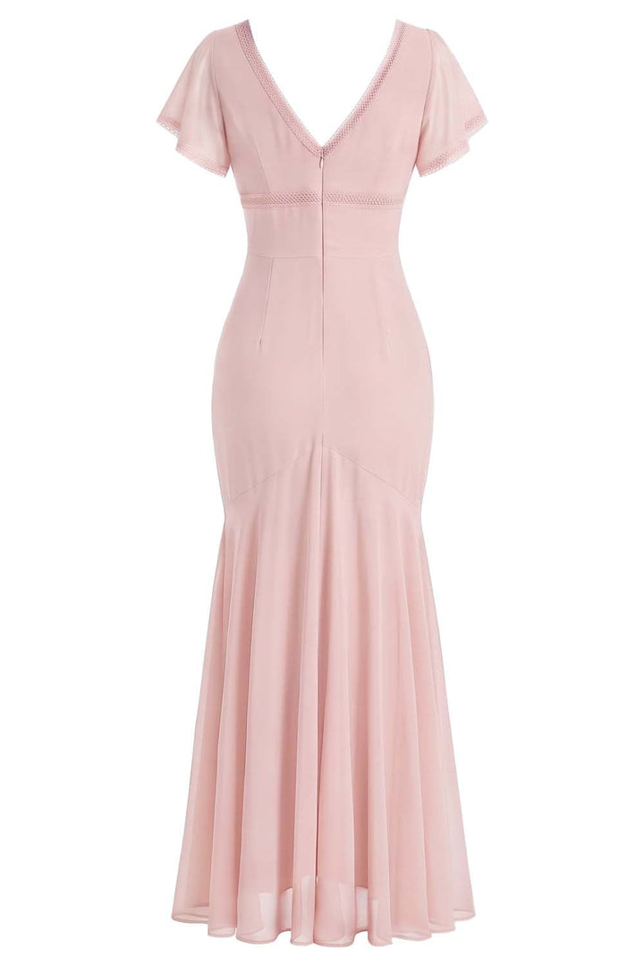 FLORENCE georgette tea dress on model - back view