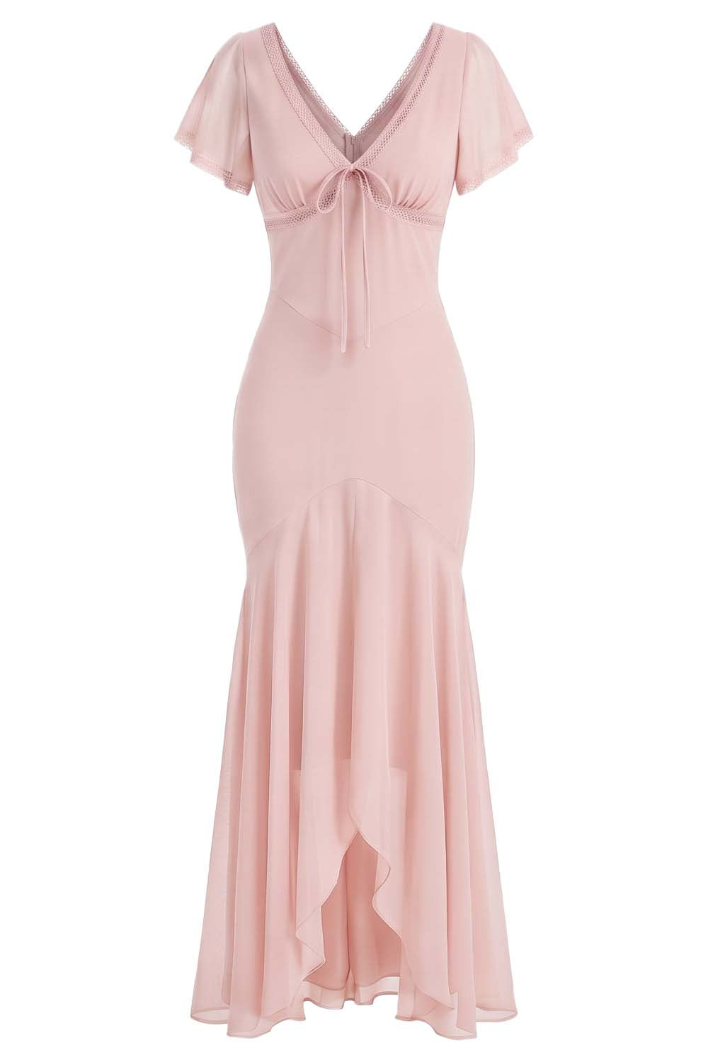 FLORENCE georgette tea dress on model - front view