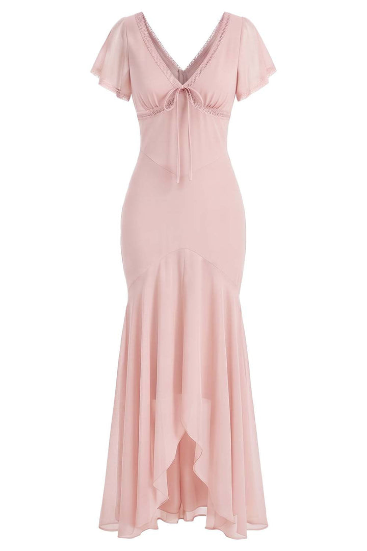 FLORENCE georgette tea dress on model - front view