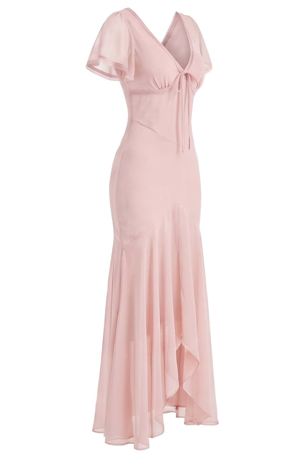 FLORENCE georgette tea dress on model - side view