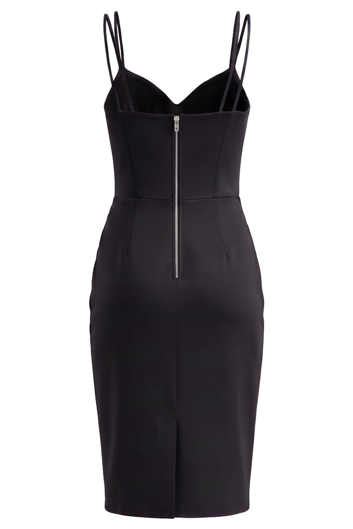 VIVIENNE corset evening dress in black on model - back view