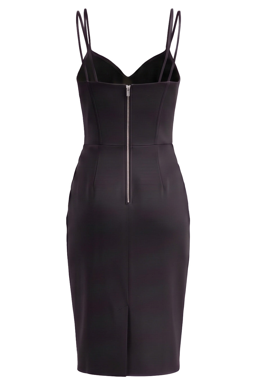 VIVIENNE embellished corset evening dress in black on model - back view