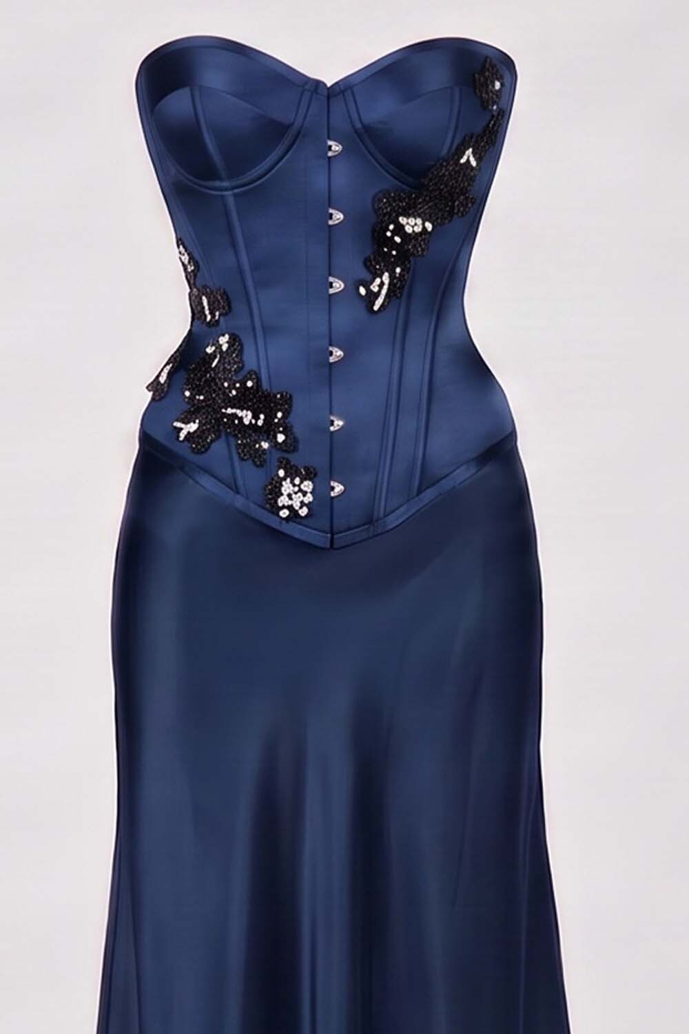 OTTILIE Cupped Corset - Midnight Navy