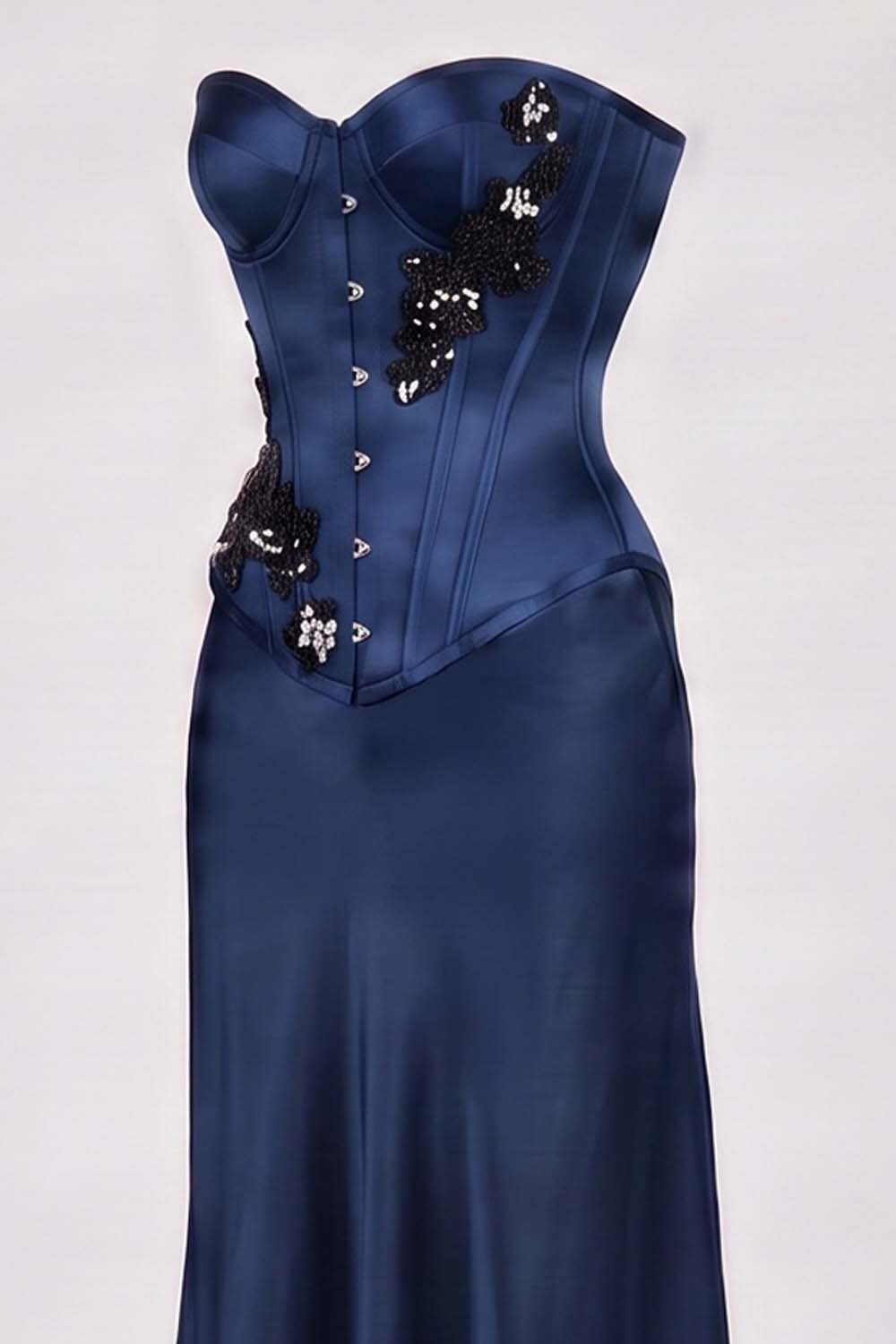 OTTILIE Cupped Corset - Midnight Navy