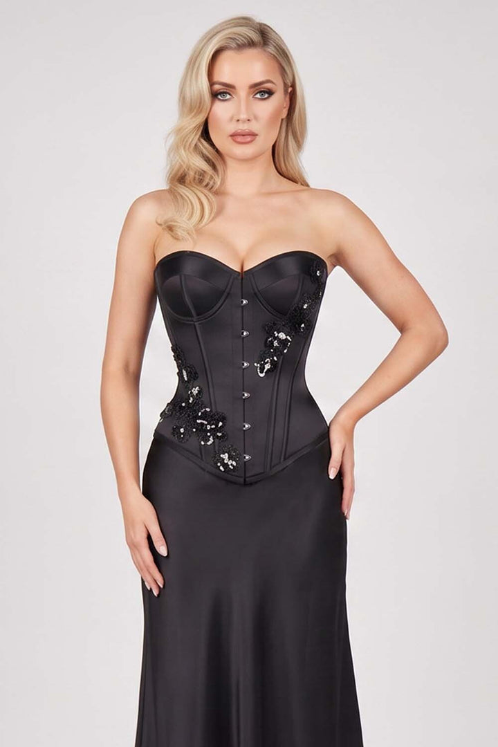 OTTILIE Cupped Corset - Black