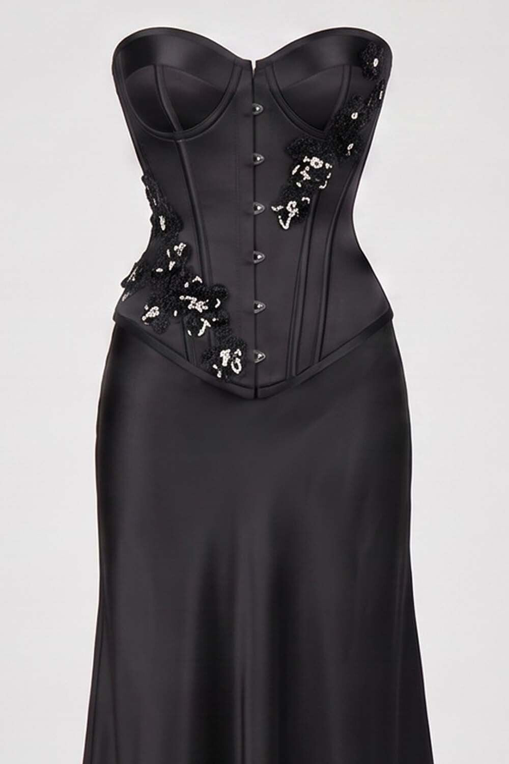 OTTILIE Cupped Corset - Black