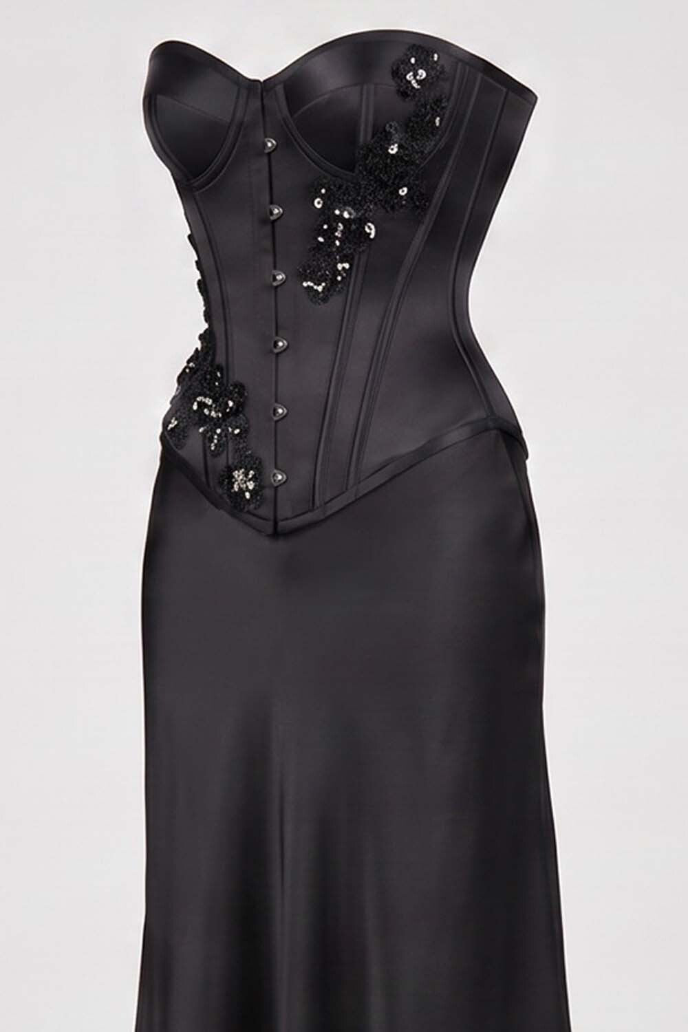 OTTILIE Cupped Corset - Black