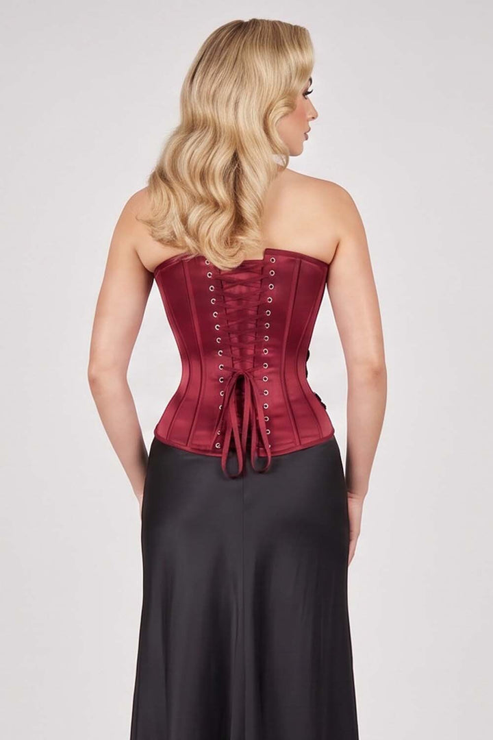 OTTILIE Cupped Corset  - Deep Crimson