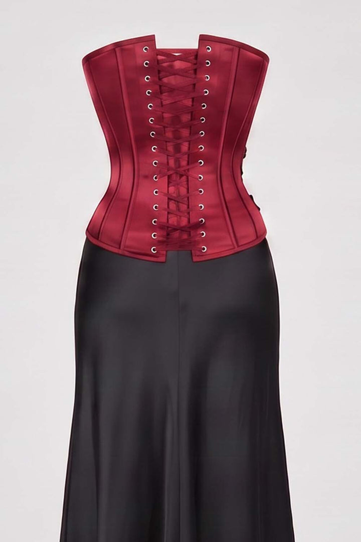 OTTILIE Cupped Corset  - Deep Crimson