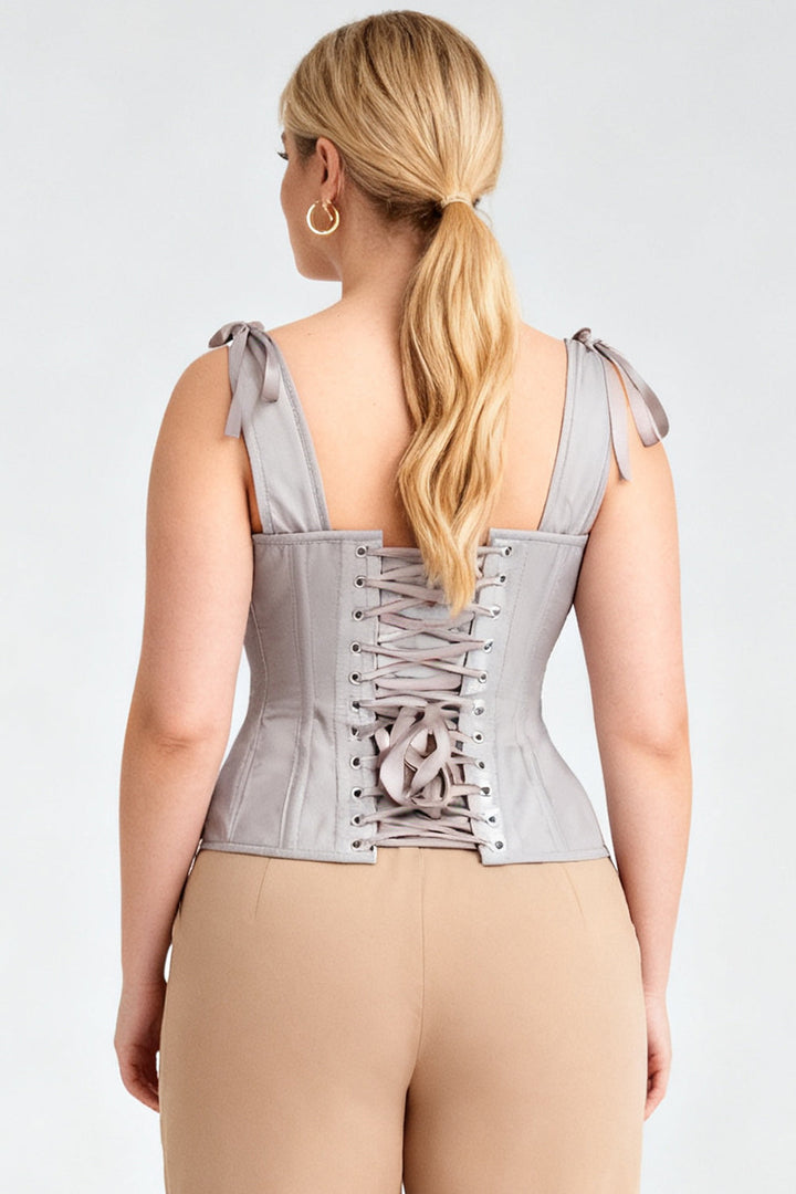 Dove Grey Shunelle Overbust Corset
