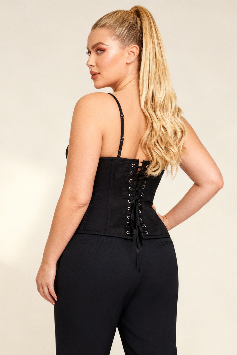 Midnight Black Hetty Underbust Corset