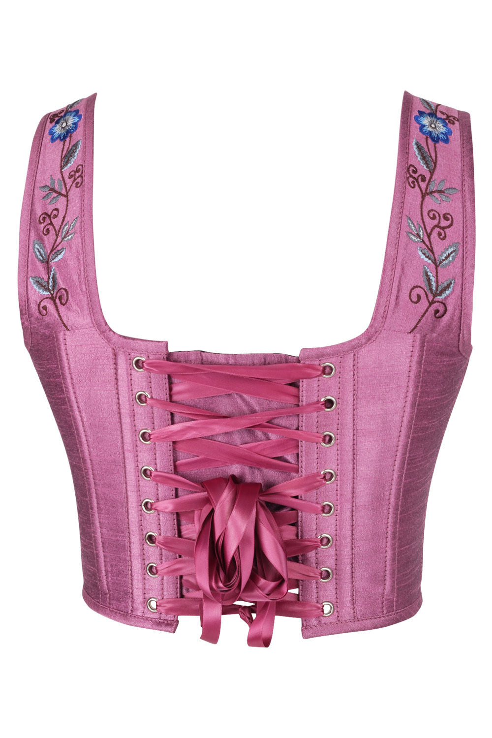 Mauve Diondra Embroidered Overbust Corset