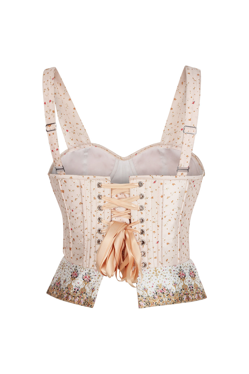 Ivory Floral Bayly Overbust Corset