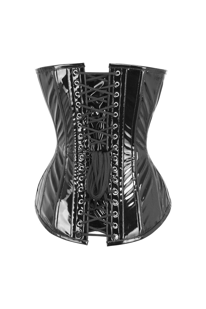 Black Patent Cheray Overbust Corset