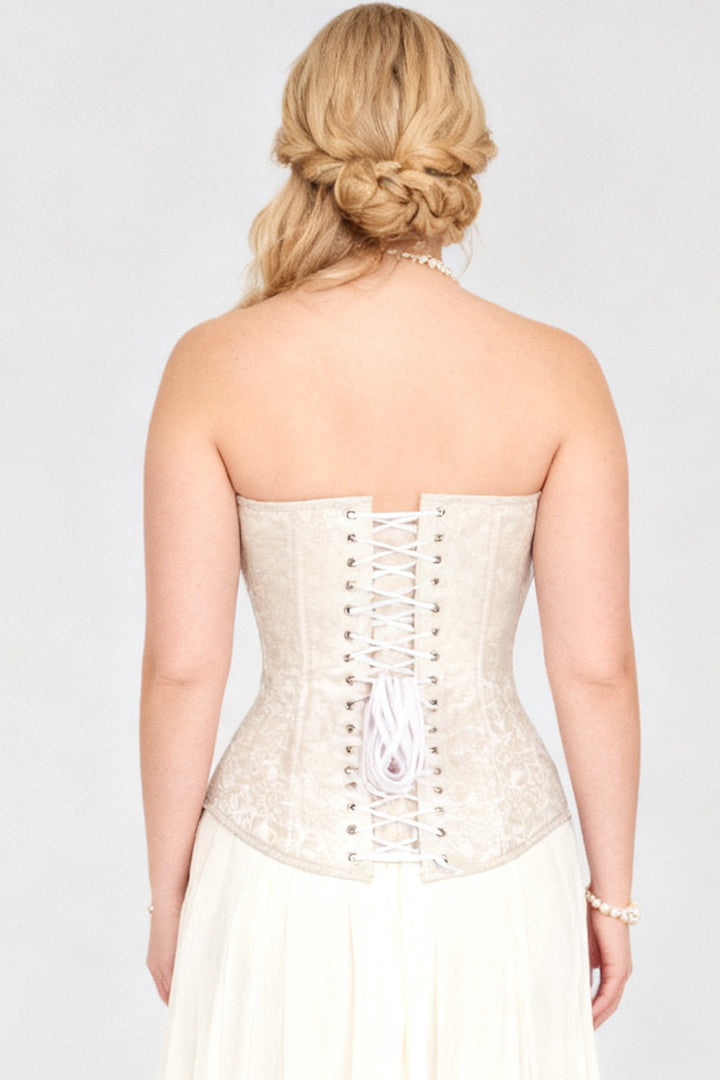 Ivory Cheray Waist Training Corset with Front Bust Opening