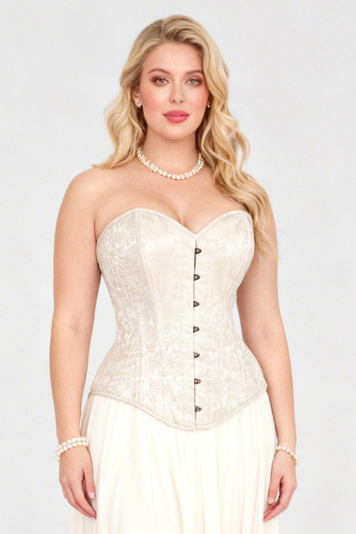 Ivory Cheray Waist Training Corset with Front Bust Opening