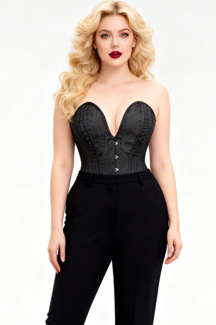 Hiroko Midnight Black Overbust Corset