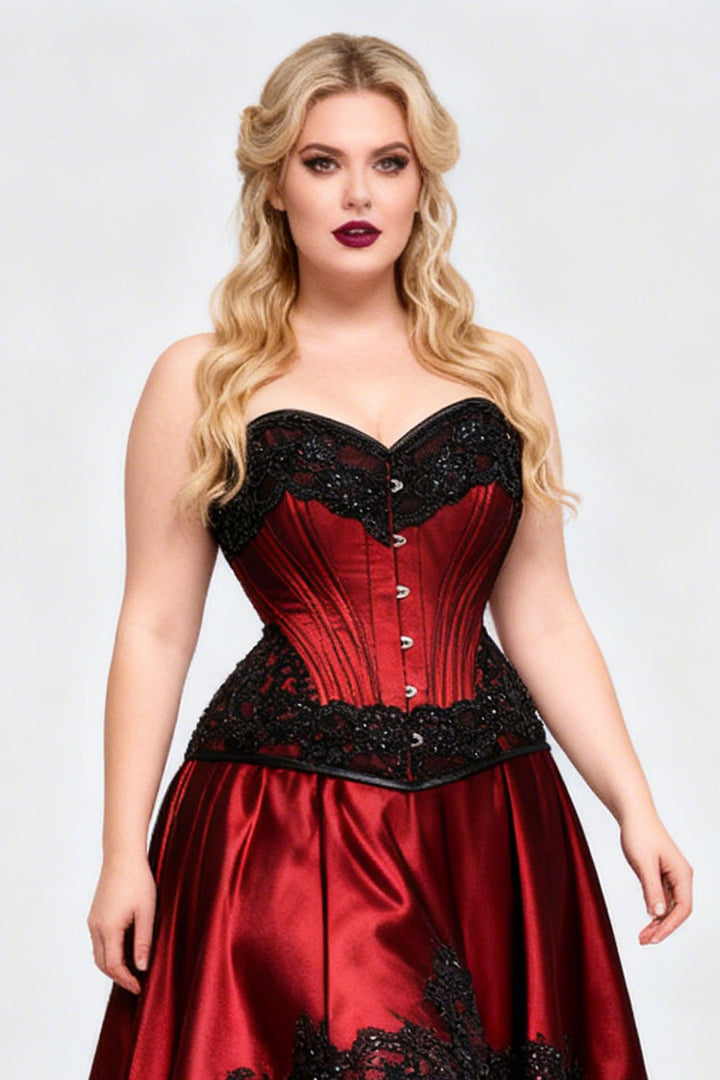 Crimson Red Novalee Overbust Couture Corset