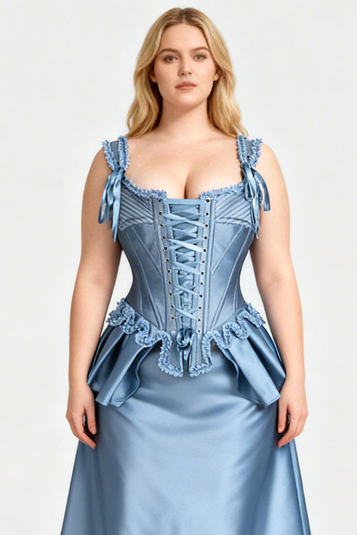 Powder Blue Terrin Overbust Corset Dress