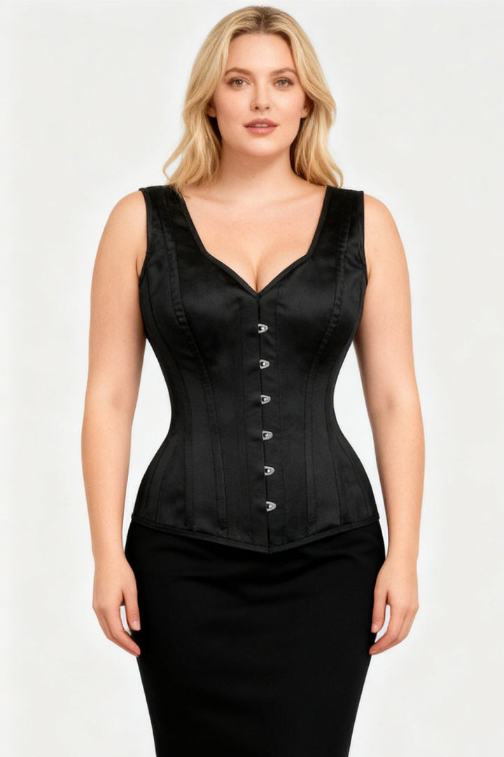 Midnight Black Lianna Overbust Corset