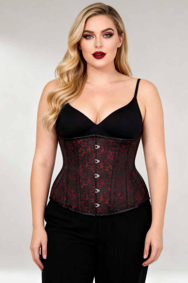 Maroon Shanedra Underbust Corset