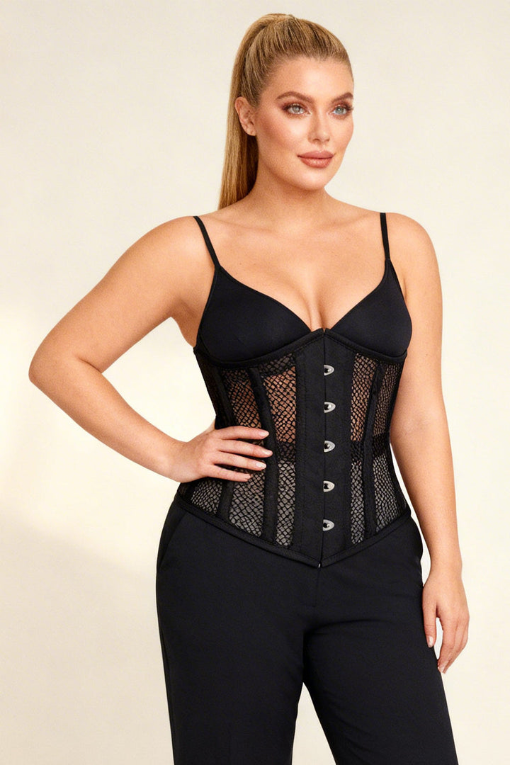 Midnight Black Hetty Underbust Corset