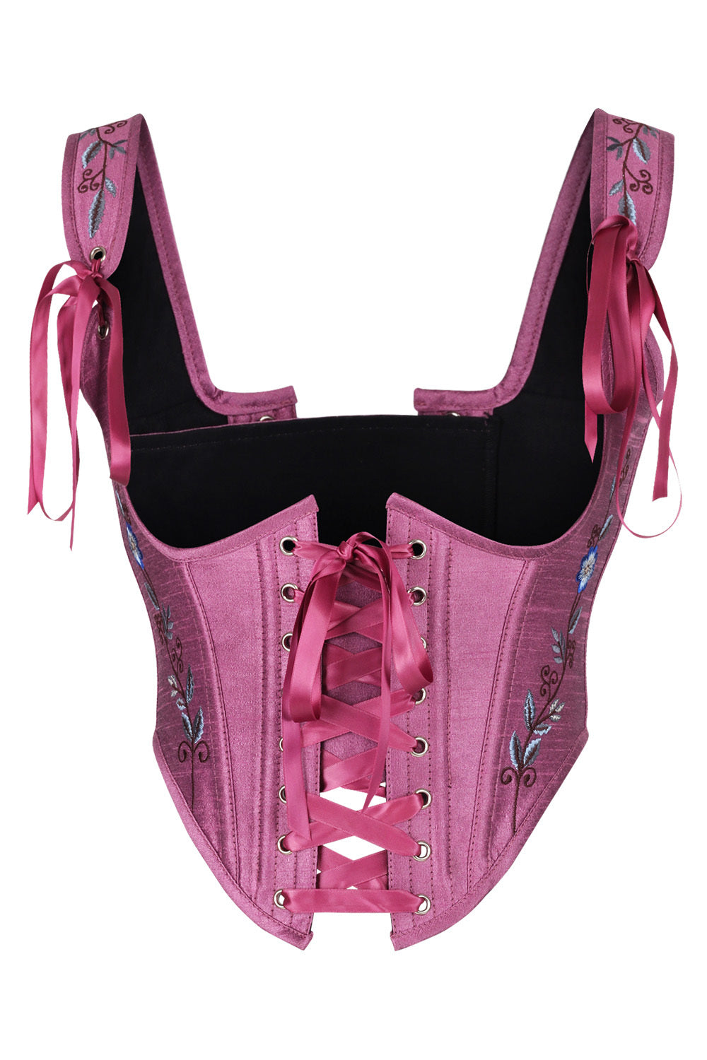 Mauve Diondra Embroidered Overbust Corset