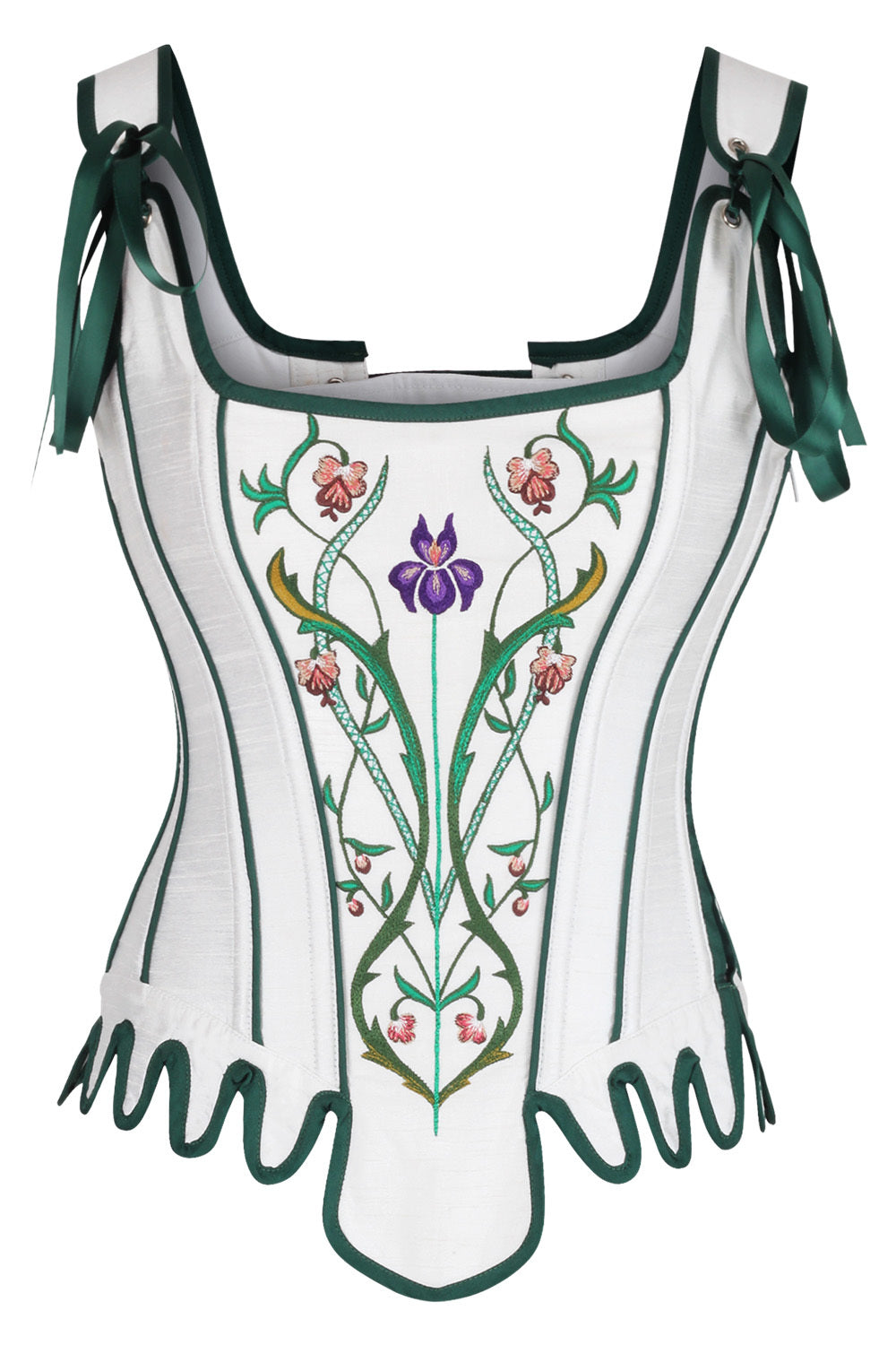 Emerald Vanesia Overbust Embroidery Corset