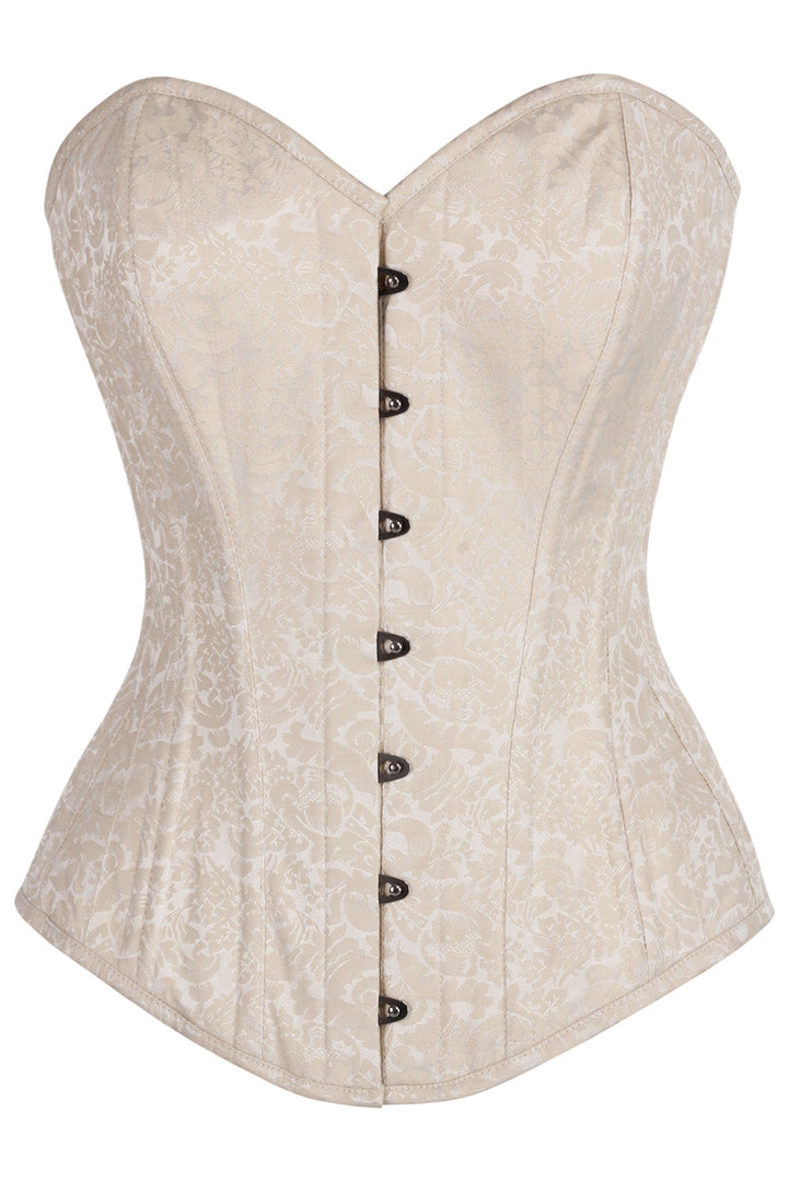 Ivory Cheray Waist Training Corset with Front Bust Opening