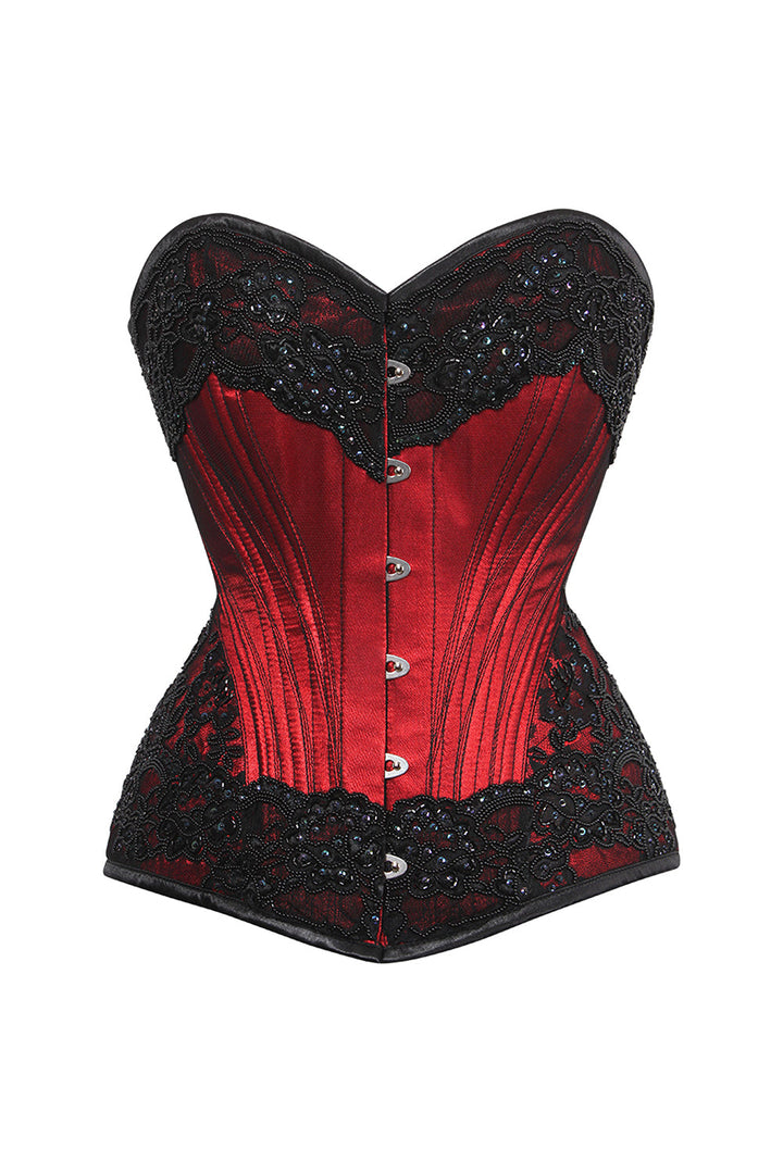 Crimson Red Novalee Overbust Couture Corset
