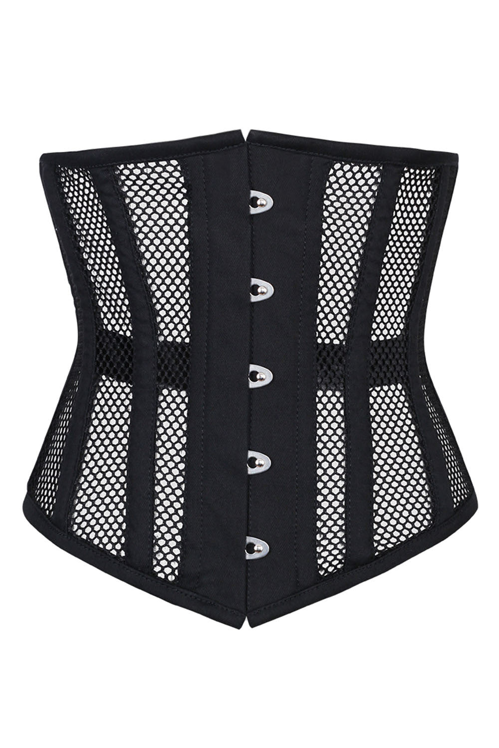 Midnight Black Delinda Mesh Underbust Corset