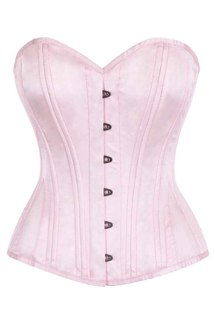 Jewelyn Blush Pink Satin Overbust Corset