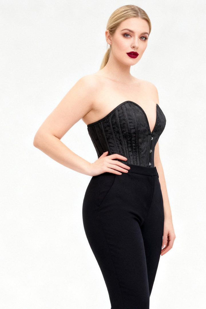 Hiroko Midnight Black Overbust Corset