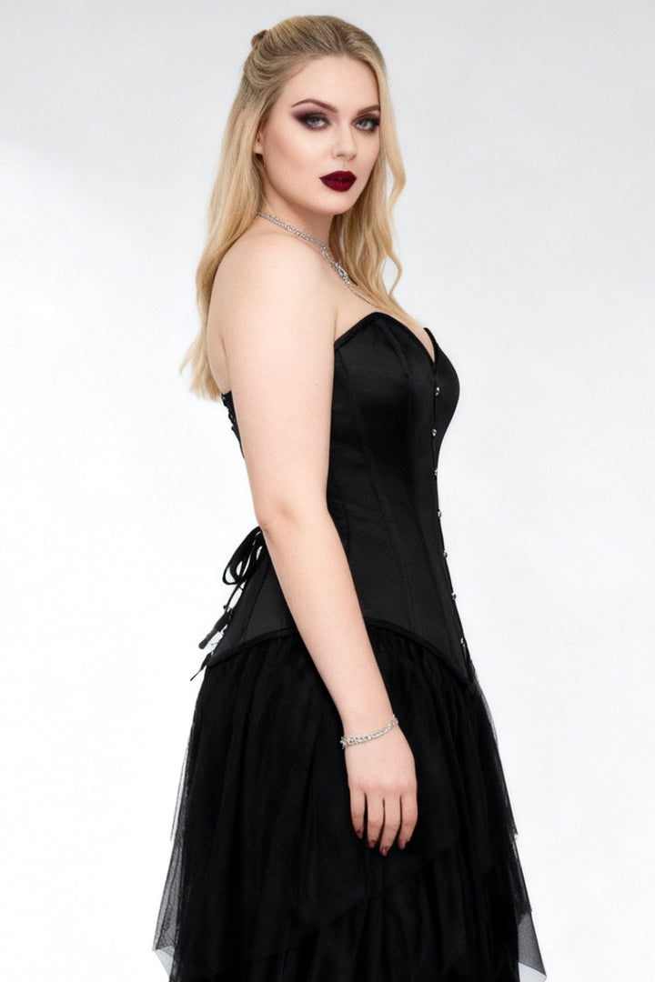 Valerie Midnight Black Overbust Corset
