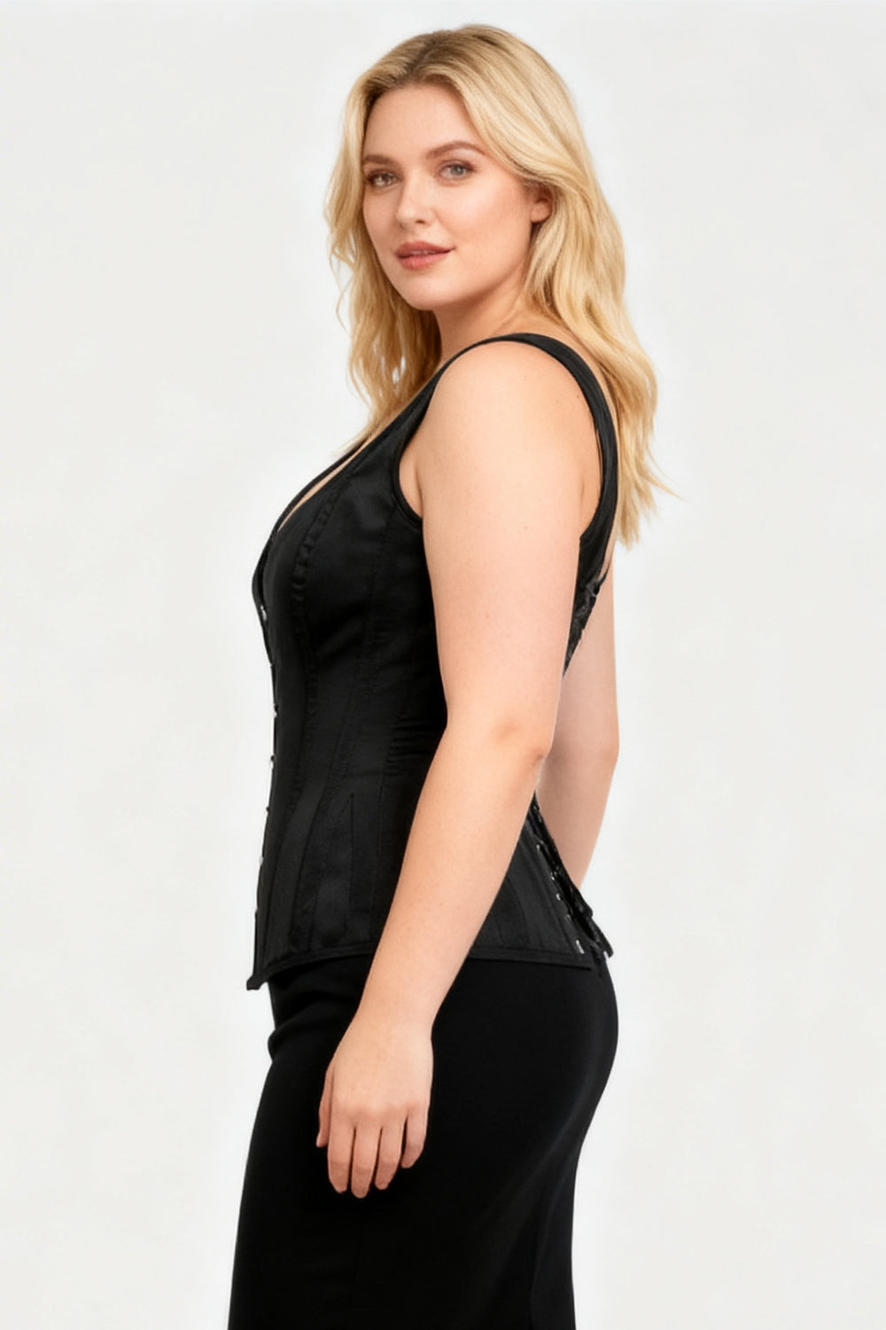 Midnight Black Lianna Overbust Corset