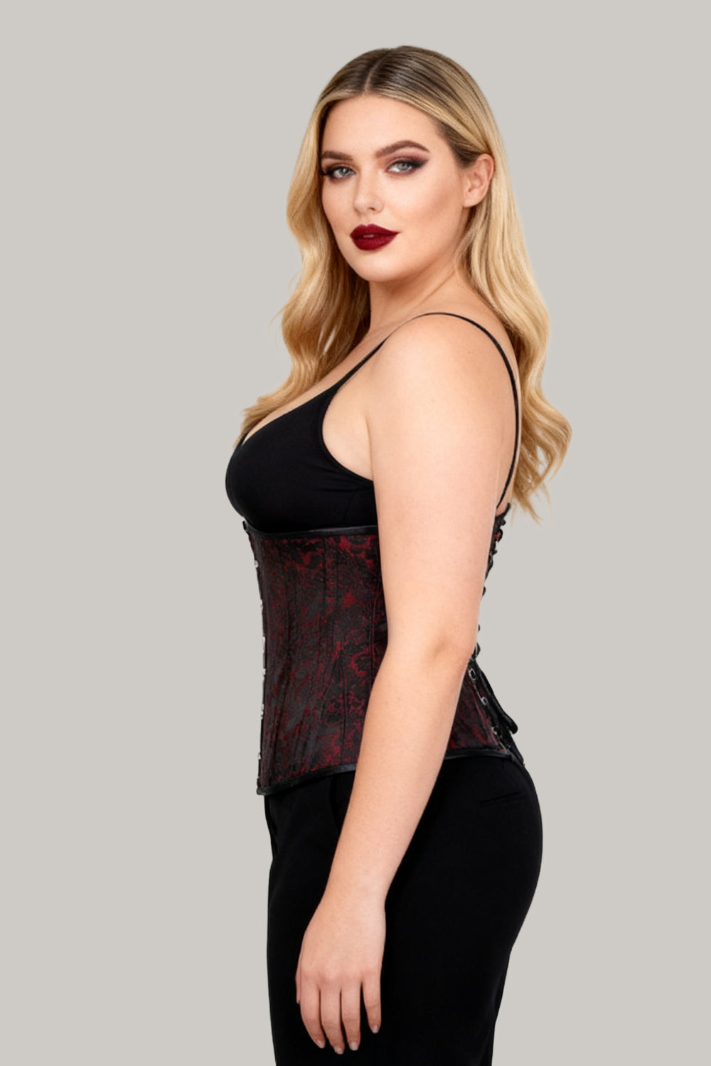 Maroon Shanedra Underbust Corset