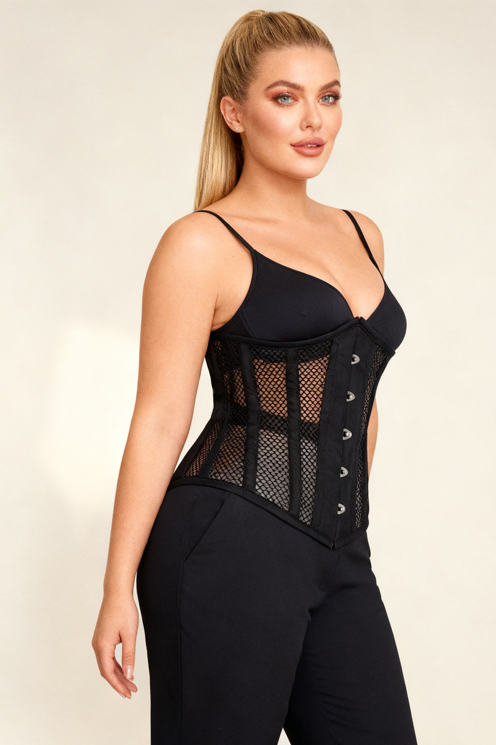Midnight Black Hetty Underbust Corset