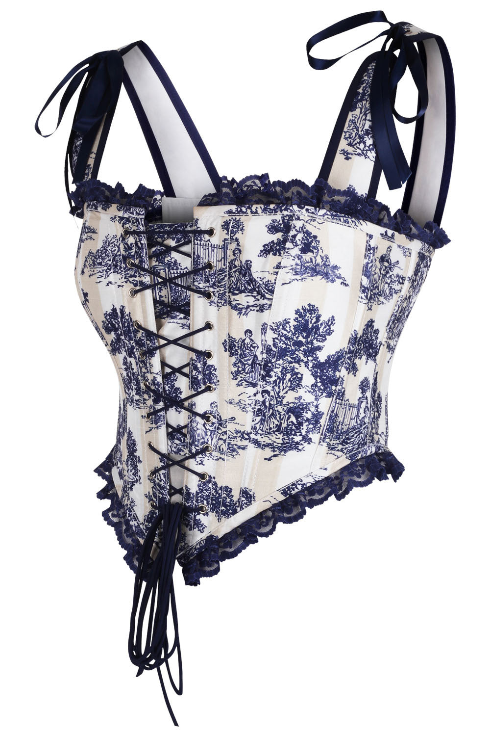 Toile Navy Joice Overbust Corset