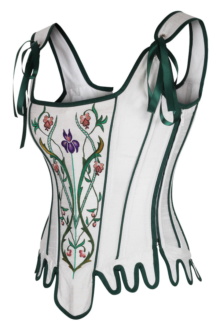 Emerald Vanesia Overbust Embroidery Corset
