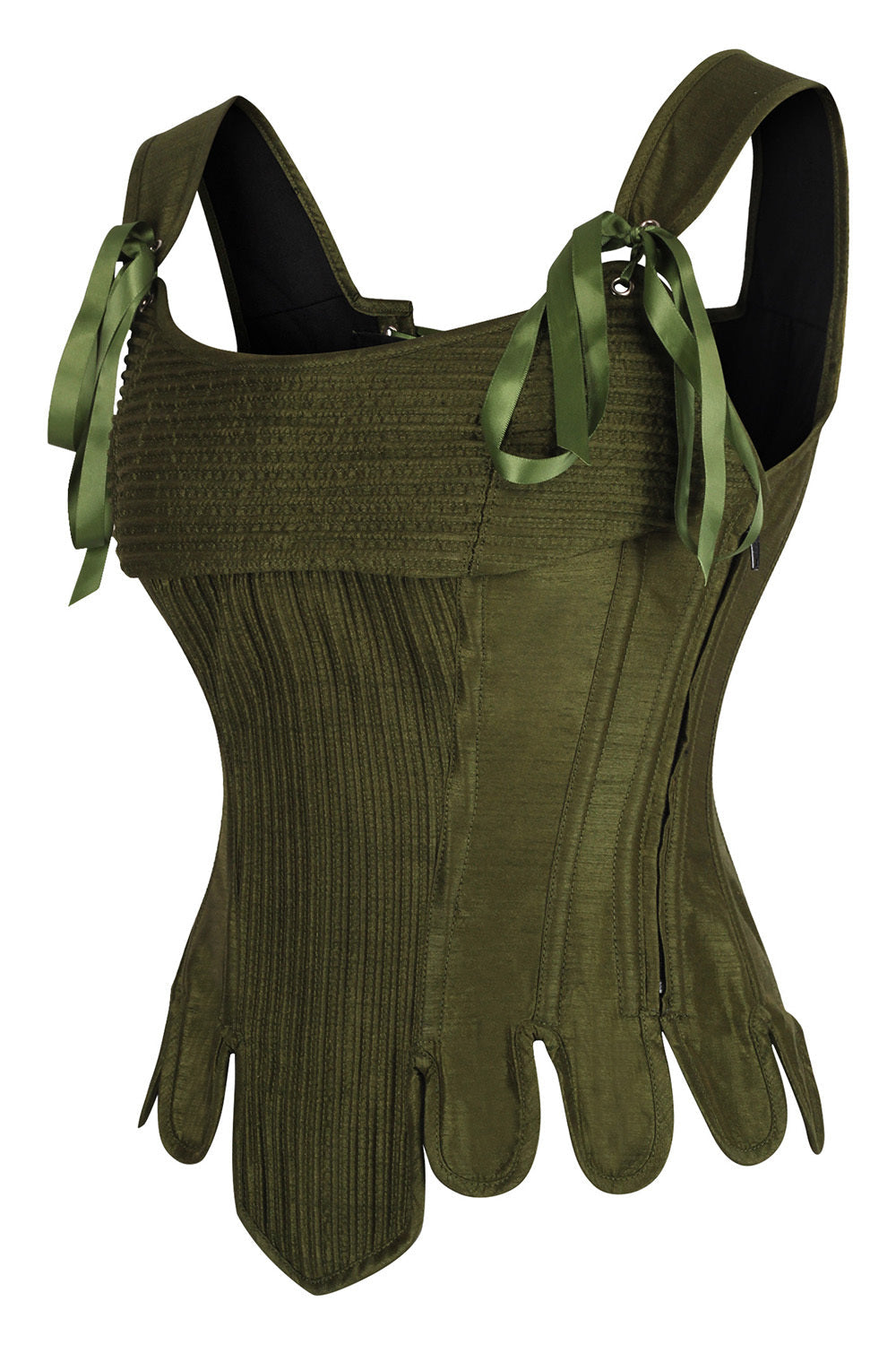 Kaelene Olive Green Victorian Overbust Corset