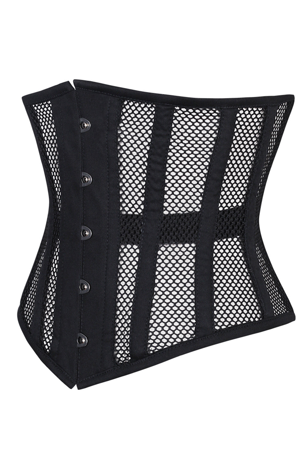 Midnight Black Delinda Mesh Underbust Corset