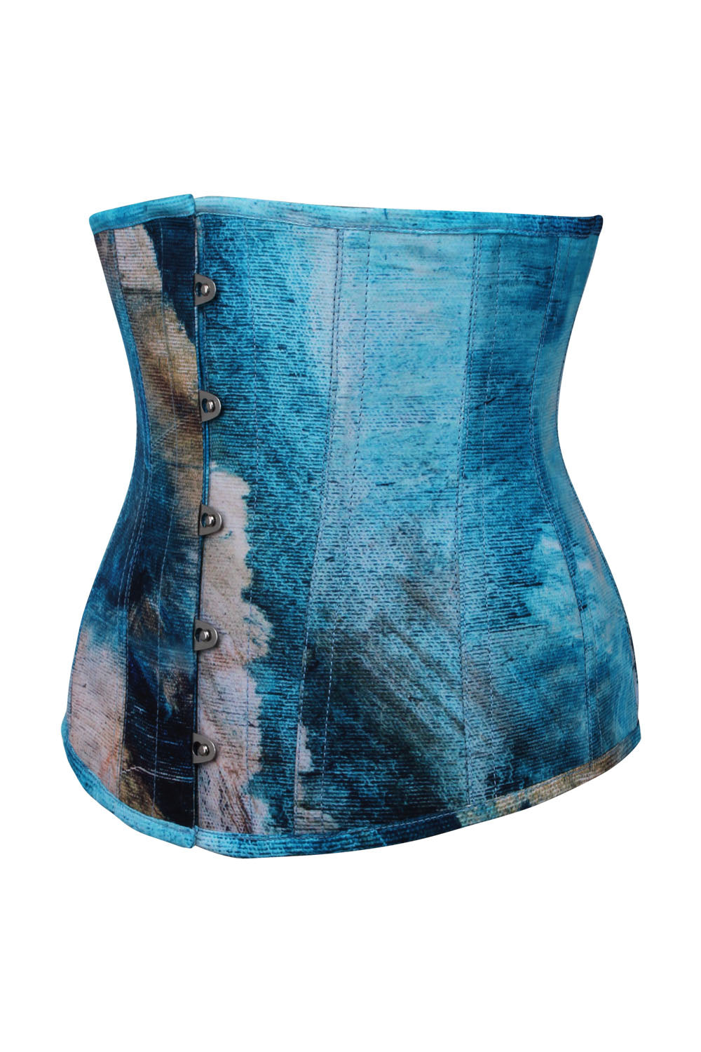 Azure Patchwork Anslea Underbust Corset